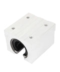 25Mm Linear Motion Ball Bearing Slide Unit With SBR25UU Bushing, metal and rubber, front view showing 5 mm screw holes