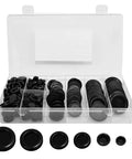 170 Piece Rubber Grommet Kit With Seven Size Waterproof Grommets for cable protection and wiring in auto and home DIY projects.