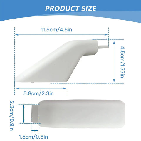 Upgrade Your White Appliance Door Handle End Caps 2-Pack For Ge Ranges. Fits Hotpoint Stoves And Replaces Ah256619 Plus Ea256619 In Premium White Color. Universal Oven Repair Kit For Both Left And Right Sides. 11.5cm size shown