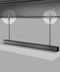 Sammys 8040957-50 DST 10 3/8 Inch Screw Vertical Threaded Rod Anchor installed on steel structure, showing corrosion-resistant coating.