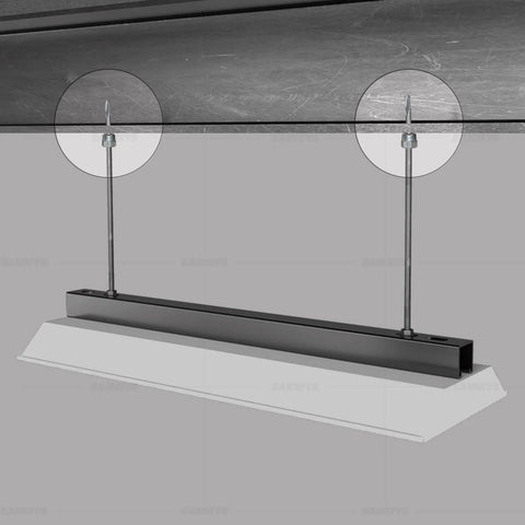 Sammys 8040957-50 DST 10 3/8 Inch Screw Vertical Threaded Rod Anchor installed on steel structure, showing corrosion-resistant coating.