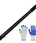 Beefed Up 2 Ton Jack Handle Replacement For Horizontal Hydraulic Pole Jack Stands shown with blue gloves
