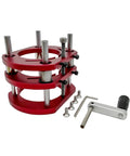 Heavy Duty Aluminum Router Table Insert Plate Packed With Smooth Action Router Lift And Lock Tight Centering Bushing For Dead Nuts Precision Wood Milling In Any Home Shop, red color with mounting hardware