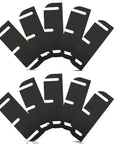 10 Pack Black Door Hinge Shims, 3.5 Inch Spacers, Trimable to Eliminate Gaps and Sticking Doors, 0.04 Inch Thick. Image shows multiple shims in a set.