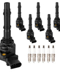 Mercedes Benz 3.5L V6 Ignition Coil Pack And Spark Plug Set Six Pack For 2006-2012 E350 ML350 R350 C230 C280 C300 C350