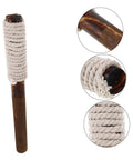 Outdoor Solar Tiki Torch Light For Garden Fence Decoration With Woven Wood Look Weatherproof And Easy Install Eco Friendly