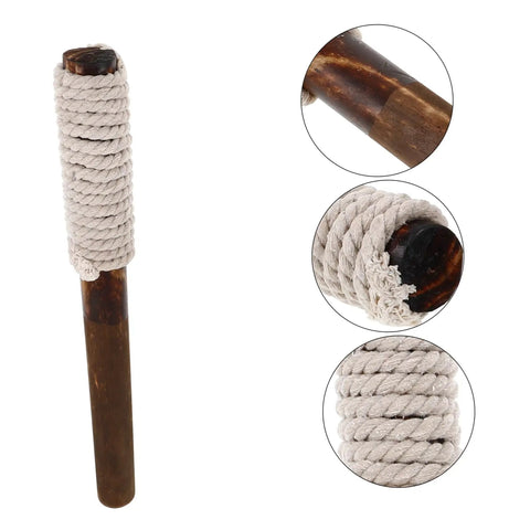 Outdoor Solar Tiki Torch Light For Garden Fence Decoration With Woven Wood Look Weatherproof And Easy Install Eco Friendly