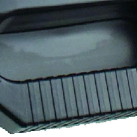 Close-up of Lightweight Handy Grab And Go Welding Shield With Shade 10 IR Filter, showing black HDPE material and durable design.