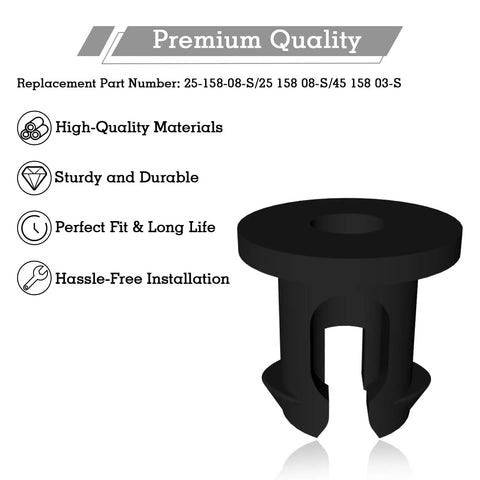 Kohler Engine Linkage Retaining Bushing Replacement 2515808S 25 158 08 S 6 Pack Black Aftermarket Durable Part For A Smooth No Fuss Motion In Small Engine Systems close-up