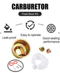 Carburetor Repair Kit For Most Carbs With Bowl Gasket Float Pin Needle Valve Spring Screws And Washers Easy Install Kit components
