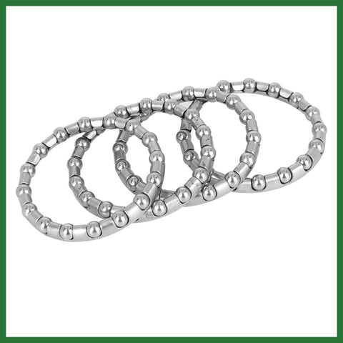 Four Pack 37.2mm Outer Diameter Ball Bearing Cages For Bicycle Crank And Wheel Bearings 16 Ball Set Premium Steel Construction