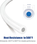 Top-Notch PTFE Teflon Bowden Tubing 25 Feet, 3mm ID By 4mm OD For 1.75mm Filament 3D Printers, Translucent Clear