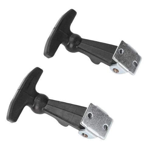 Flexible T Handle Draw Latch 46mm Rubber Grip With Stainless Steel Fasteners for boats, automobiles, and tool boxes, top view