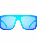 Gender Neutral Polarized Sunglasses With Blue Mirror Lenses Matte Black Frame Z87 Impact Proof UV400 Eye Protection lightweight sport frames