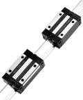 2 Pack 300mm Linear Sliding Rail Guide with 4 HGH20CA Carriage Blocks for smooth low noise motion in CNC machines and 3D printers