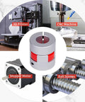 2 Pack Aluminum Flexible Shaft Couplings D30 To L35 8mm To 14mm Bore High Torque Spider Coupler with CNC, 3D printer, Stepper Motor