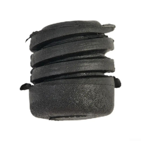 Premium Black Rubber Hood Stop Bumpers For Nissan 5-Pack Kit Dampens Engine Noise Reduces Vibration And Protects Metal Contact Weatherproof Cushion Door Seal Buffers Keep Your Ride Chiller Slicker And Quieter. Black rubber hood stop bumper, close-up side view