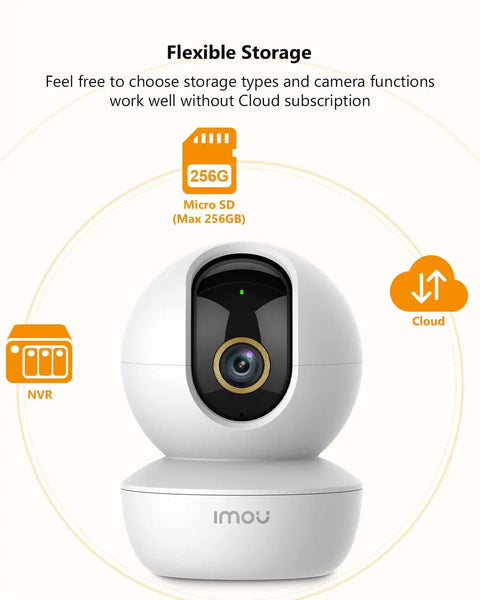 4MP QHD Indoor Pan Tilt Security Cam With Plug In WiFi Night Vision Baby Monitor 2 Way Audio Motion Tracking And Sound Alerts 2560x1440 2 4GHz Home Surveillance For Any Room Perfect For Nurseries And Busy Homes No Drama shown with flexible storage options