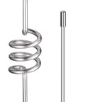 Close-up of Dual Band 136-174 MHz And 400-470 MHz Mobile Radio Antenna, 16 Inch NMO Mount, showing spiral design.