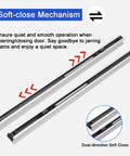 Soft Close Concealed Sliding Barn Door Hardware Kit With Aluminum Bypass Track for Pocket Doors, soft-close mechanism view