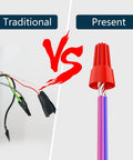 Versatile 25 Pack Wire Nuts For 10 to 22 AWG With Color Coded Twist On Wire Caps Spring Loaded Insulated Connectors Kit