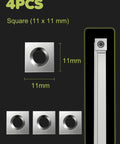 Close-up of 4pcs 11x11mm square carbide inserts for 32Pcs Tungsten Carbide Cutters Inserts Set For Wood Lathe Turning Tools.