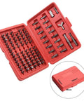Huge 100 Piece Magnetic Screwdriver Bit Set With Hex Star Security Bits Perfect For Power Drills And Hand Drivers Versatile Tool Kit For Any Home Project, red case