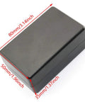 Waterproof Electrical Junction Box Set Built Tough With Durable ABS Plastic For DIY Projects And Power Supplies, Weatherproof Dustproof Enclosures, 3.15 x 1.97 x 1.38 In, Snap Ring Design For Clean Safe Cable Runs. Black ABS junction box, 80x50x35 mm.