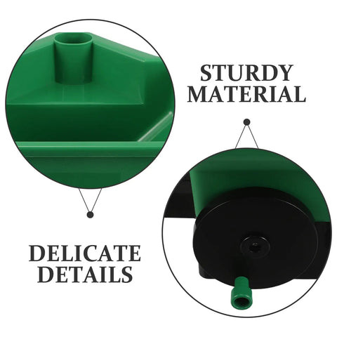 Handheld Seed Spreader And Planting Seeder For Veggies And Lawn Care Portable Hand Crank Broadcast Spreader Tool Green Compact Design