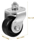 Close-up of a heavy-duty castor wheel with dimensions, part of 2 Pack Replacement Floor Jack Caster Wheels Heavy Duty Castor Wheels For Off Road Use Durable Jack Accessories With High Load Capacity Ideal For Garage And Construction Site Floor Jacks.