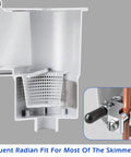 No-Fuss BWB680AG Pool Bonding Kit For Skimmers In Above Ground Pools, Keeps Water Bonded, stainless plate view