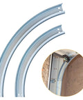 Heavy Duty Garage Door Track Kit With Curved Horizontal And Vertical Rails Connector Set Includes R12 And R15 Durable Rail Repair Parts