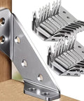 10 Pieces Triangle Bracket Furniture Support Thickened Universal Corner Connector for heavy duty shelving and cabinet reinforcement