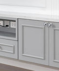 Heavy Duty Solid Brass Cabinet Knobs Polished Finish Premium Drawer Pulls For Kitchen Cabinets Bathroom Vanity Dresser Top Shelf Hardware Five Pack on gray cabinet