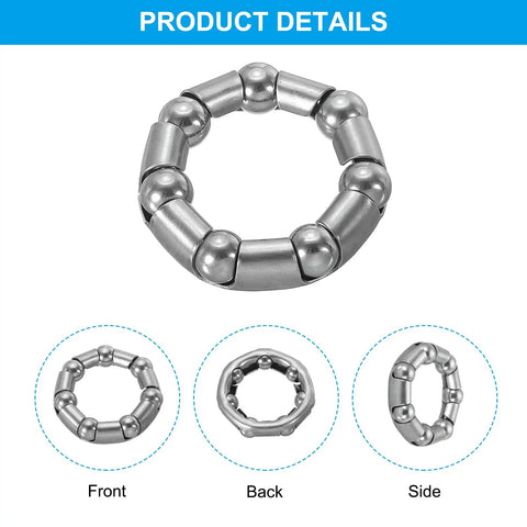 Bike Ball Crank Bearing 38mm 7 Balls 4 Pack Stainless Steel Bicycle Bearings Replacement Front And Rear Parts For Bike Repairs Silver