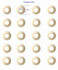 20 Piece Brass Washer Set For EDC Pocket Knives Pivot Pins And Gaskets 0.3x14x6.2 mm Replacement Shim Cushion Ring