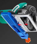 Adjustable Machine Rail For Circular Saws With Secure Locking Mechanism on a circular saw, designed for precise stone cutting.