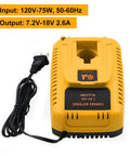 Front view of Hot Replacement Charger For Dewalt 7.2V To 18V NiCad And NiMH Batteries DC9310 Compatible Works With DC9096