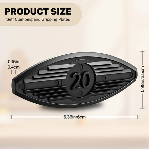 Self-Clamping Biscuit Joiner Plates For Woodworking And Furniture Making, Pro-Grade Plastic Connectors dimensions display