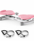 Heavy Duty Waist Twister Machine For Killer Core Workouts, pink twist board with handles and rubber base for core training.