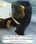 Mercury Outboard Trim Tab Anode For Mariner And Force 25HP To 50HP 2 Stroke And 4 Stroke mounted on boat engine