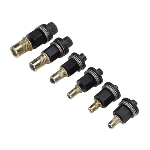 Six Piece Hand Rivet Nut Mandrel Set All-in-One For Quick Pro Grade Riveting On Sheet Metal And Pipe, Carbon Steel Construction