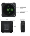 Digital Magnetic Angle Finder With Tough Four Side Magnets And Fast Touchscreen Panel showing buttons and display features.
