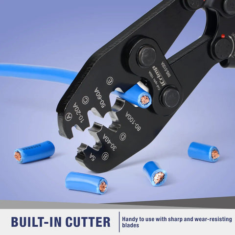 Open Barrel Lug Crimping Tool For Battery Cables Pro Grade Heavy Duty B Type Crimper For AWG 13 To 3 Lead Free OEM Terminals