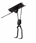 Bike Hoist For Garage Storage Ceiling Lift With 100 Lb Capacity Easy Install Rubber Coated Hooks, side view