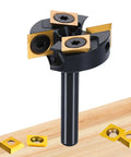 Slab Flattening Router Bit With One Quarter Inch Shank And One And A Quarter Inch Cutting Diameter Tungsten Carbide Inserts
