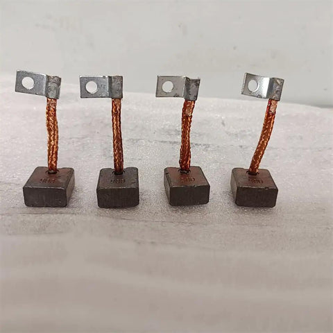 High Performance 4 Pack Graphite Carbon Brushes For Electric Forklift Steering Motor Replacement, 9x16x17mm with copper wires.