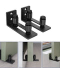 Sliding Barn Door Bottom Adjustable Floor Guide Roller Set Black For Quiet Smooth Operation, Easy To Install, Includes 2 Rollers And Hardware, Durable Steel And Nylon Construction For Long Lasting Performance.