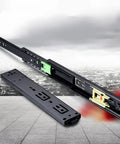 Dope Heavy Duty Push To Open Drawer Slides With 3 Fold Full Extension Steel Runners And Telescopic Ball Bearing Rails