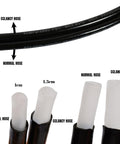 Cross-section view of Powerful Sewer Jetter Kit For Pressure Washer 3600 PSI Drain Cleaner Hose 25Ft showing normal vs CClancy hose